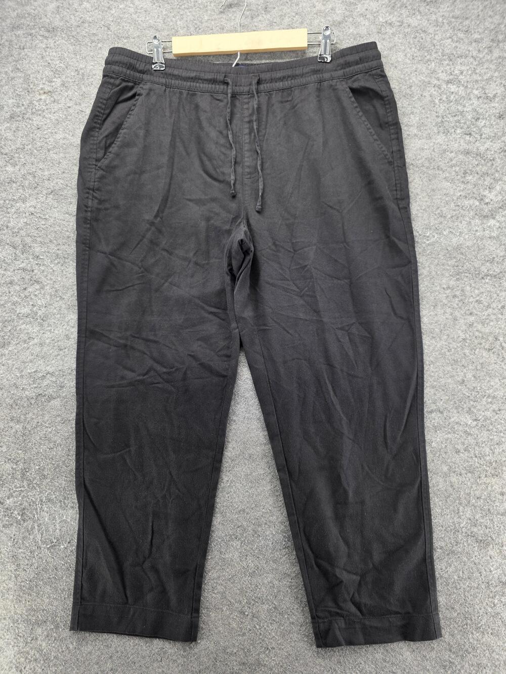 Gap Pants Womens Large Black Jogger Cotton Viscose Drawstring Tapered Comfort